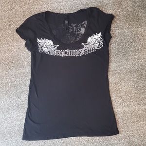 Women's metal mulisha tee size L
